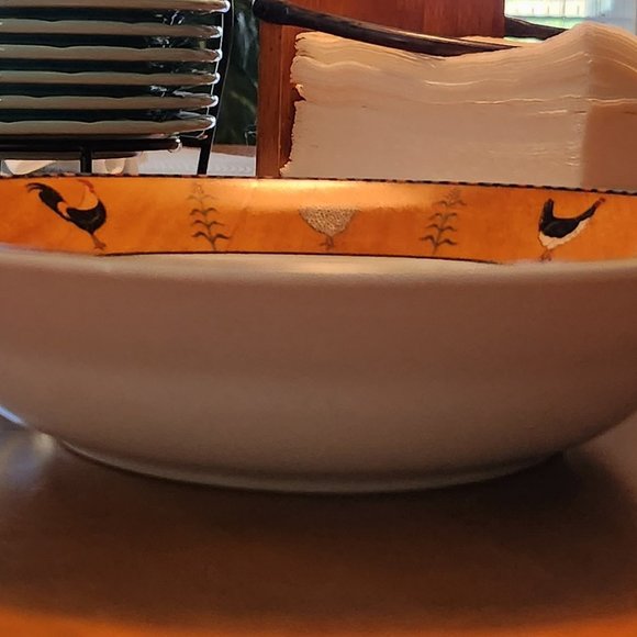 Warren Kimble Sakura Country Quartet "Chicken" Bowl 7 1/2" Diameter - Picture 4 of 5